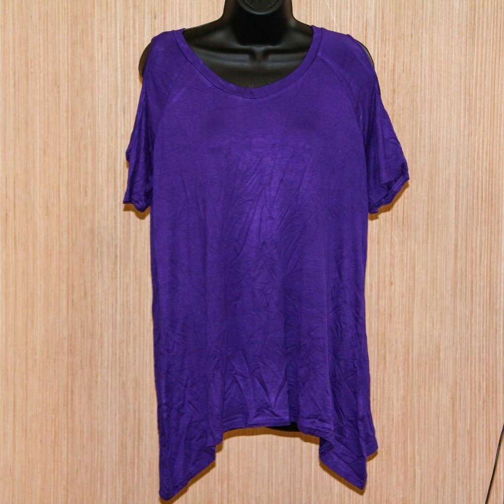 Urban CoCo Vogue Shoulder Off Wide Hem Design Top Shirt - 2XL